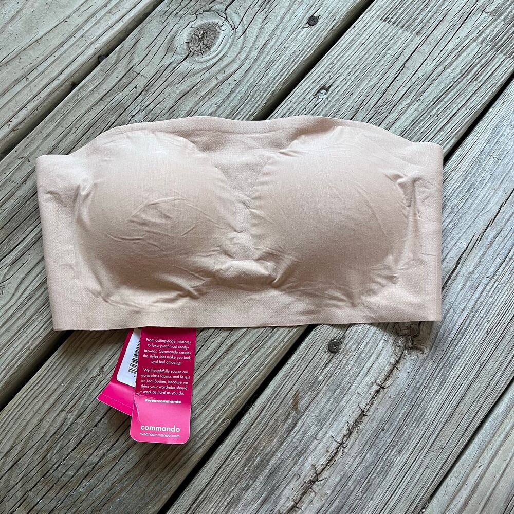 Commando Women's Butter Soft-Support Strapless Bralette Beige Size L. NEW!